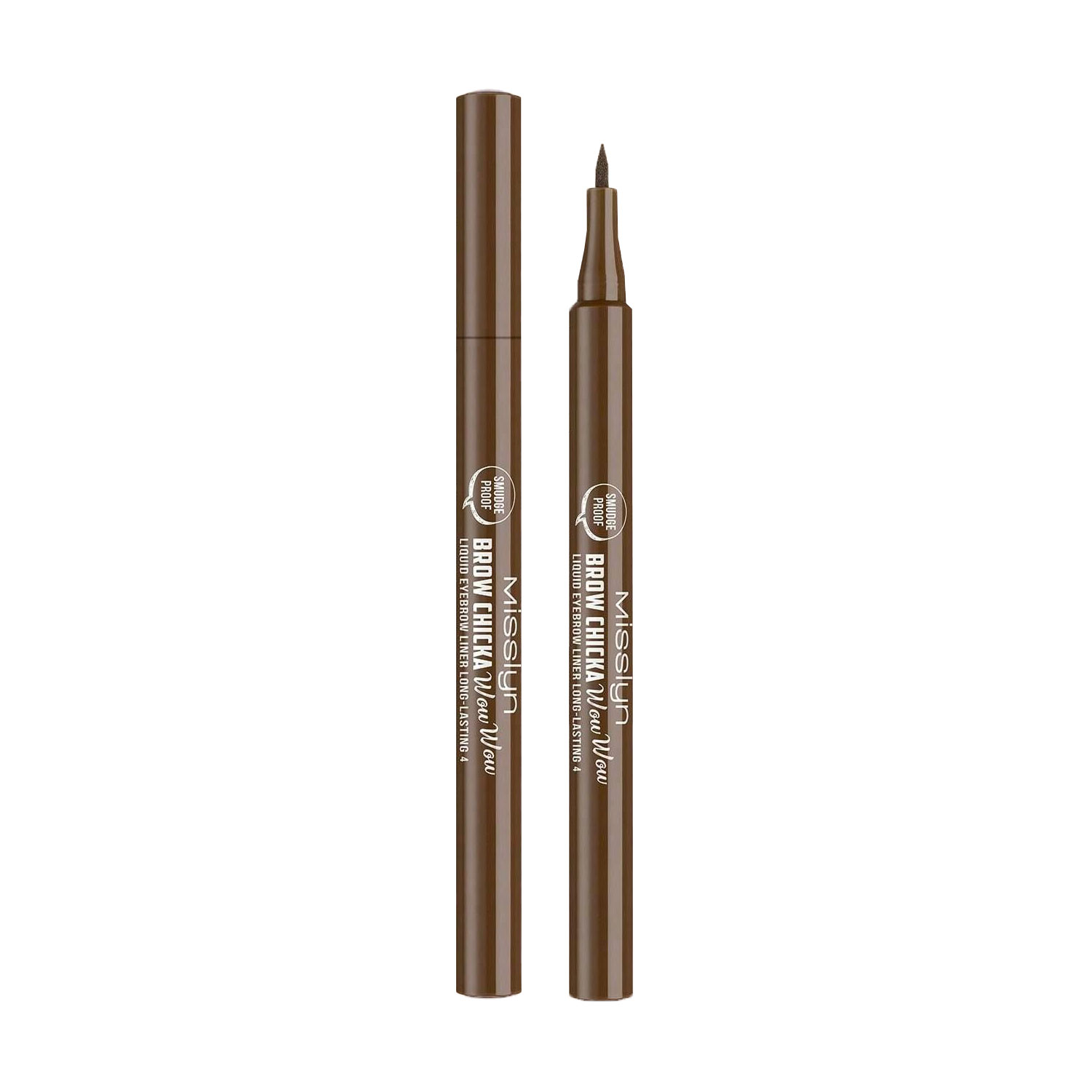 Олівець-підводка для брів Misslyn Brow Chicka Wow Wow Liquid Eyebrow Liner Long-Lasting 4 Brownie, 1 мл
